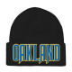 3D Embroidered Skull Cap, Embroidery Patch Beanies, #07 OAKLAND, 12 Set
