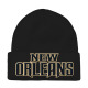 3D Embroidered Skull Cap, Embroidery Patch Beanies, #11 NEW ORLEANS