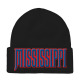 3D Embroidered Skull Cap, Embroidery Patch Beanies, #14 MISSISSIPPI, 12 Set