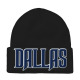 3D Embroidered Skull Cap, Embroidery Patch Beanies, #17 DALLAS, 12 Set