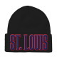3D Embroidered Skull Cap, Embroidery Patch Beanies, #18 ST. LOUIS, 12 Set