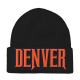 3D Embroidered Skull Cap, Embroidery Patch Beanies, #28 DENVER, 12 Set