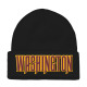 3D Embroidered Skull Cap, Embroidery Patch Beanies, #39 WASHINGTON, 12 Set