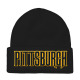 3D Embroidered Skull Cap, Embroidery Patch Beanies, #40 PITTSBURGH, 12 Set
