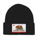 CALIFORNIA FLAG Embroidered Skull Cap, Embroidery Patch Beanies