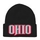 OHIO Embroidered Skull Cap, States Embroidery 3D Patch Beanies, #62, 12 Set