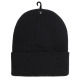 Cuff Skull Cap, Plain Beanie, Knit Ski Hat, Black, 12 Set