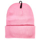 Cuff Skull Cap, Plain Beanie, Knit Ski Hat, Light Pink, 12 Set