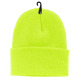 Achieve the stylish, trendy, slouchy look with this must-have unisex stocking Cuff Skull Cap. Cuff Skull Cap, Plain Beanie, Knit Ski Hat, Neon Green, 12 Set
