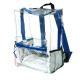 Fashion Waterproof Heavy Duty Clear Transparent PVC School Bags Backpacks, Blue, 5 Set