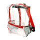 Fashion Waterproof Heavy Duty Clear Transparent PVC School Bags Backpacks, Red, 5 Set