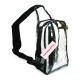 Fashion Waterproof Heavy Duty Clear Transparent PVC Bag Sling Bags, Black, 10 Set