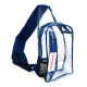 Fashion Waterproof Heavy Duty Clear Transparent PVC Bag Sling Bags, Blue, 10 Set