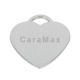Empty Dog Tag, Color Heart Dogtag, Blank Pet ID tag, Nickel Plated (36 x 33 mm)