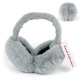 Women's Furry Faux Fur Fuzzy Ear Muffs Cute Designs, Gray, 12 Set