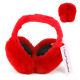 Women's Furry Faux Fur Fuzzy Ear Muffs Cute Designs, Red, 12 Set
