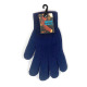 Stretchy Knitted Gloves for Women and Men, Navy Blue
