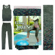 Fashion High Waisted Yoga Pants and Top Sets for Women, Yoga Top and Bottom Set, Blue