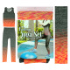 Orange Color. Fashion High Waisted Yoga Pants and Top Sets for Women, Yoga Top and Bottom Set