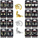 Cubic Zirconia Jewelry, Gold & Rhodium, Mix Combo Earrings Jewelries 01-08