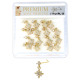Premium Nose Piercing Pin Body Jewelry, L-Shape, Gold or Rhodium #PL11, Refill, 1 Set