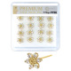 Premium Nose Piercing Pin Body Jewelry, Pin-Shape, Gold or Rhodium #PP08, Refill, 1 Set