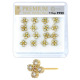 Premium Nose Piercing Pin Body Jewelry, Pin-Shape, Gold or Rhodium #PP09, Refill, 1 Set