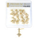 Premium Nose Piercing Pin Body Jewelry, Pin-Shape, Gold or Rhodium #PP11, Refill, 1 Set