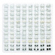 Stud Earring, Cubic and Black Mix, Assorted Multiple Stud Earring, Refill, 96 Set