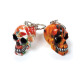 Resin Colorful Hand Made Skeleton Skull Keychains for Souvenir Gift, 20 Set