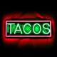 LED TACOS Neon Sign for Business, Electronic Lighted Board, TACOS