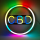 Electronic Lighted Board, LED CBD Circle Neon Sign for Business, CBD (16 inch)