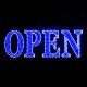 LED OPEN Neon Sign for Business, Electronic Lighted Board, OPEN Blue (30.75 x 10.75 inch)