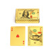 Waterproof Foil Poker Playing Card Deck, Plastic Playing Cards, Gold, 10 Set