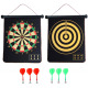Magnet DartBoard with 6 pcs Magnetic Darts, Safety Toy Games for children, Double Sided Dart Board Game Set