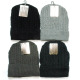 Cuff Twisted Cable Cap, Plain Color Knit Beanie Hat, Assorted Color 12 Set #10