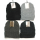 Cuff Twisted Cable Cap, Plain Color Knit Beanie Hat, Assorted Color 12 Set #03