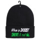 Custom Embroidered Skull Cap, Embroidery Patch Customization Beanies, #WD33 when in DOUBT SMOKE it out weed, 12 Set