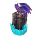 LED Crystal Geode Backflow Clay Incense Burner, Cool Design Aromatherapy Burner #RHY 018, 1 Set (7.87 inch)