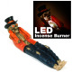 LED Clay Incense Burner for Stick, Cool Design Skull, Dragon Aromatherapy LED Burner #N006, 1 Set (3 x 11 inch)