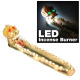LED Clay Incense Burner for Stick, Cool Design Skull, Dragon Aromatherapy LED Burner #N011, 1 Set (3 x 11 inch)