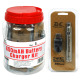 Twist Slim Pen 650mAH Battery Charger Kits with Blister Package for Vape E-cigarettes, Jar, 12 Set