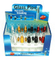 Diamond Metal Glass Hybrid Hand Smoking Cigarette Pipe with Diamond Beads, 24 Set (3.7 inch)