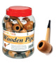 Tobacco Sherlock Wooden Hand Pipe, Wood Pipes for Smoking, Jar, 30 Set
