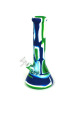Silicone Glass Beaker Bong Pipe with Glass Bowl, N007 (12 inch)