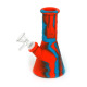 Silicone Glass Beaker Bong Pipe with Glass Bowl, N029 (7 inch)